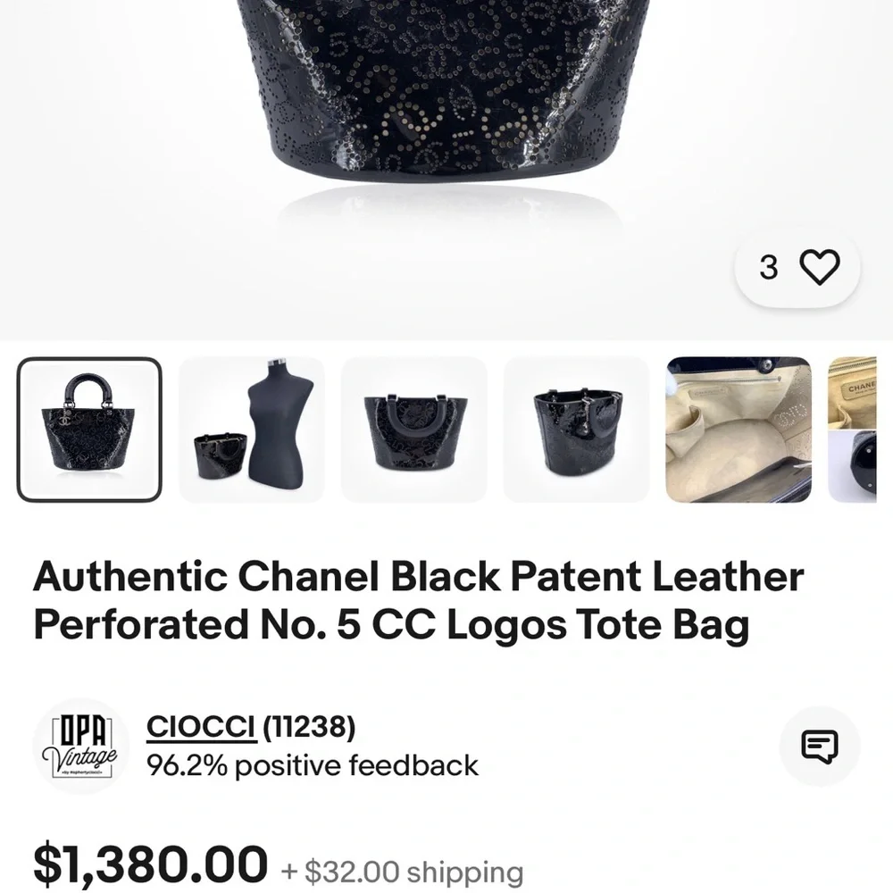 Retail $5000 Chanel tote leather bag authentic rare - Picture 17 of 17